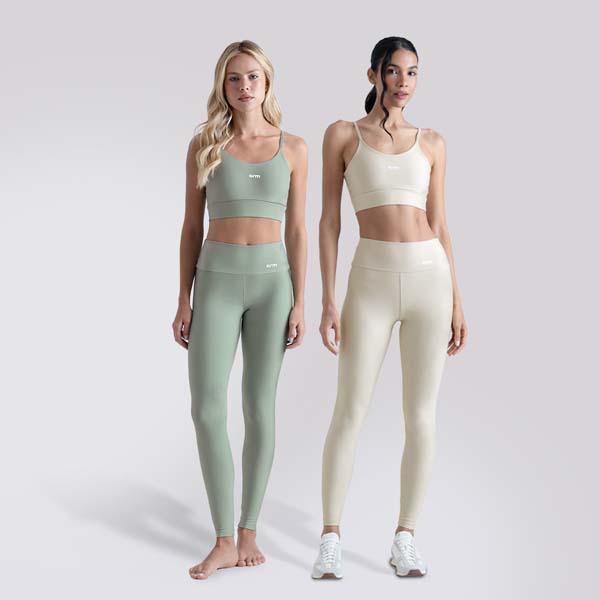 Kit com 2 Conjuntos Fitness Legging + Top